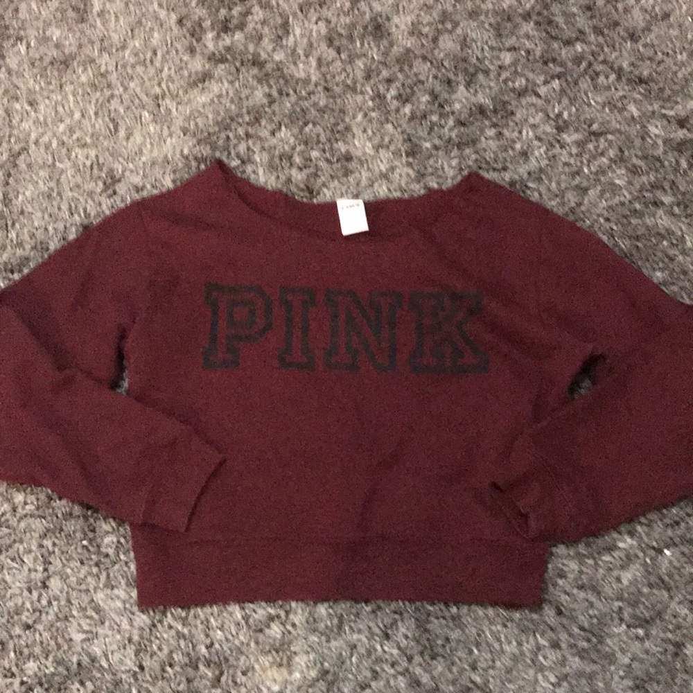 Victoria’s Secret-Pink-Burgundy-Size L-Sweatshirt